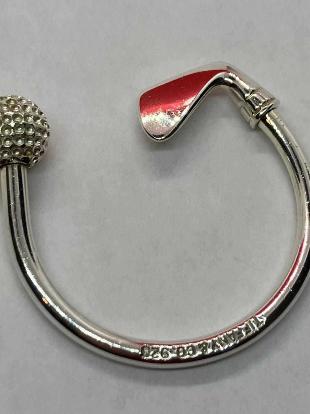 Vtg Tiffany & Co. Sterling Silver Golf Club Golf Ball Keychain Key Ring (Damage)
